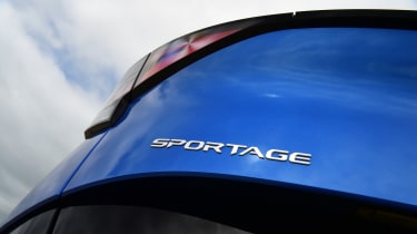Kia Sportage vs Hyundai Tucson - Kia Sportage rear badge