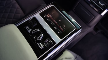 Audi A8 vs Mercedes S Class - Audi rear passenger touchscreen