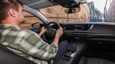 Alastair Crooks driving the DS No4 E-Tense