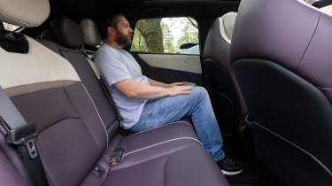 Dave Humphreys sat in the Mazda CX-6e