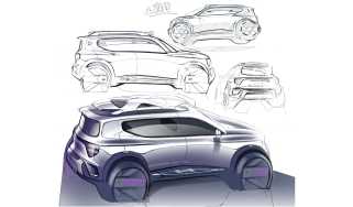 Exterior sketches of the new Smart #5 mid-size SUV