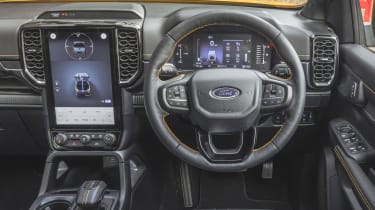 Ford Ranger Wildtrak - steering wheel and infotainment screen