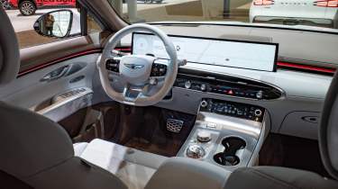 Genesis Electrified GV70 on display at New York Auto Show - dashboard