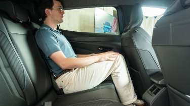 Tom Jervis sat in the back of the facelifted Renault Megane