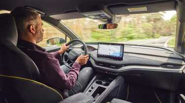 Richard Ingram driving the Skoda Elroq vRS