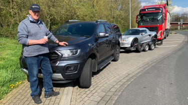 Ford Ranger Wildtrack in layby