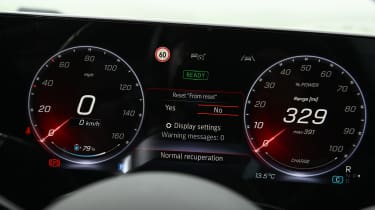 New Mercedes CLA being tested in the UK - digital drivers display 