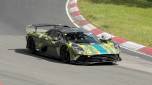 New Aston Martin Valhalla AMR testing on track - front cornering 