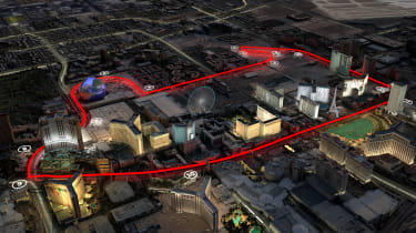 Rendering of Las Vegas F1 track map