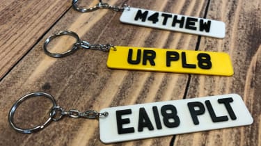 Personalised Number Plate Keyrings