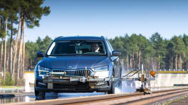 All Season tyre test - Skoda Octavia wet front testing 
