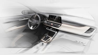 Kia SUV interior sketch