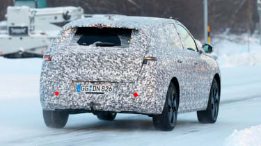 2024 Vauxhall Grandland (camouflaged) undergoing winter testing - rear