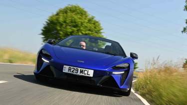 McLaren Artura Spider - front, full width tracking
