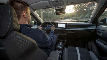 Alastair Crooks driving the Vauxhall Frontera Electric