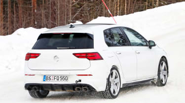 2020 Volkswagen Golf R - minimal disguise - rear 3/4 tracking