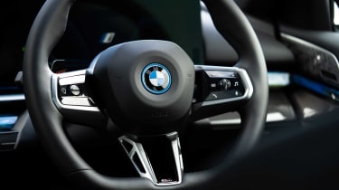 BMW i5 steering wheel detail