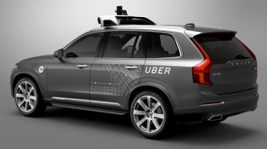 Volvo Uber autonomous car rear side