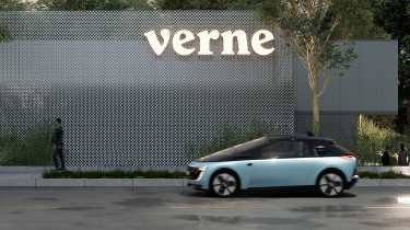 Verne self-driving robo-taxi - side action