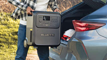 Bluetti Elite 400 battery pack in boot
