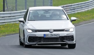 2024 Volkswagen Golf GTI testing at the Nurburgring - front action