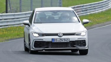 2024 Volkswagen Golf GTI testing at the Nurburgring - front action