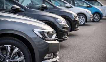 Car dealership forecourt