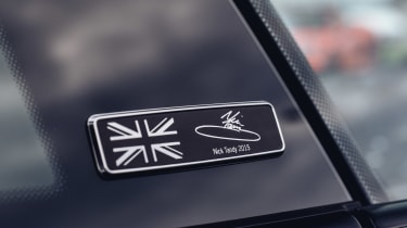 Porsche 911 British Legends Edition plaque window