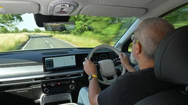 Auto Express senior test editor Dean Gibson driving the Hyundai Ioniq 9