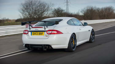 Jaguar XKR-S GT coupe rear tracking