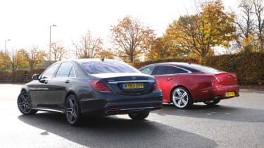 Mercedes S63 AMG vs Jaguar XJR pictures  Auto Express