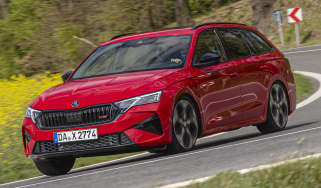 New Skoda Octavia vRS estate - front cornering 