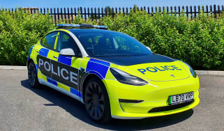 Tesla Model 3 police car - front