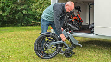 MiRider 20 folding electric bike - folded down
