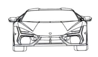 兰博基尼Aventador继任者专利图片——前面