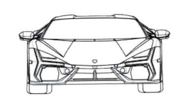 Lamborghini Aventador successor patent images - front