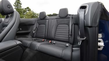 Range Rover Evoque Convertible vs Mercedes C-Class Cabriolet - C-Class rear seats