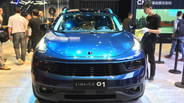 lynk and Co 01 SUV production car Shanghai 2017 nose