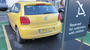 VW Polo parking space