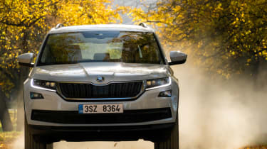 Skoda Kodiaq SUV - front end driving
