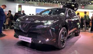 Alfa Romeo Junior on display at Paris Motor Show - front static