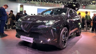 Alfa Romeo Junior on display at Paris Motor Show - front static