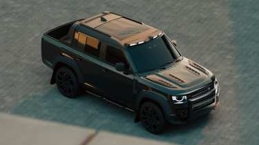 Land Rover Defender pick-up - Urban Automotive front 3/4 overhead