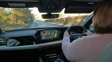 Audi A5 Avant - interior driving shot with Sarah Perks