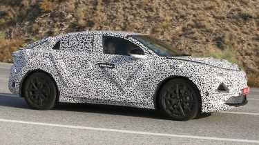 Alpine A390 spy shots - side profile