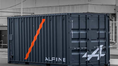 Alpine A110 in container