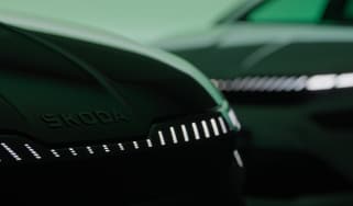 Facelifted Skoda Enyaq and Enyaq Coupe - front grille teaser