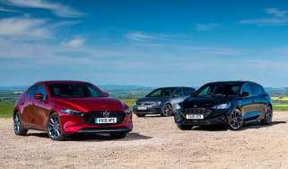 Mazda 3 vs Ford Focus vs Volkswagen Golf - header
