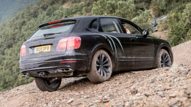 Bentley Bentayga prototype first drive - off-road rear