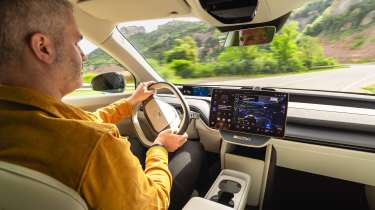Richard Ingram driving the Volvo EX60 P10 AWD Ultra